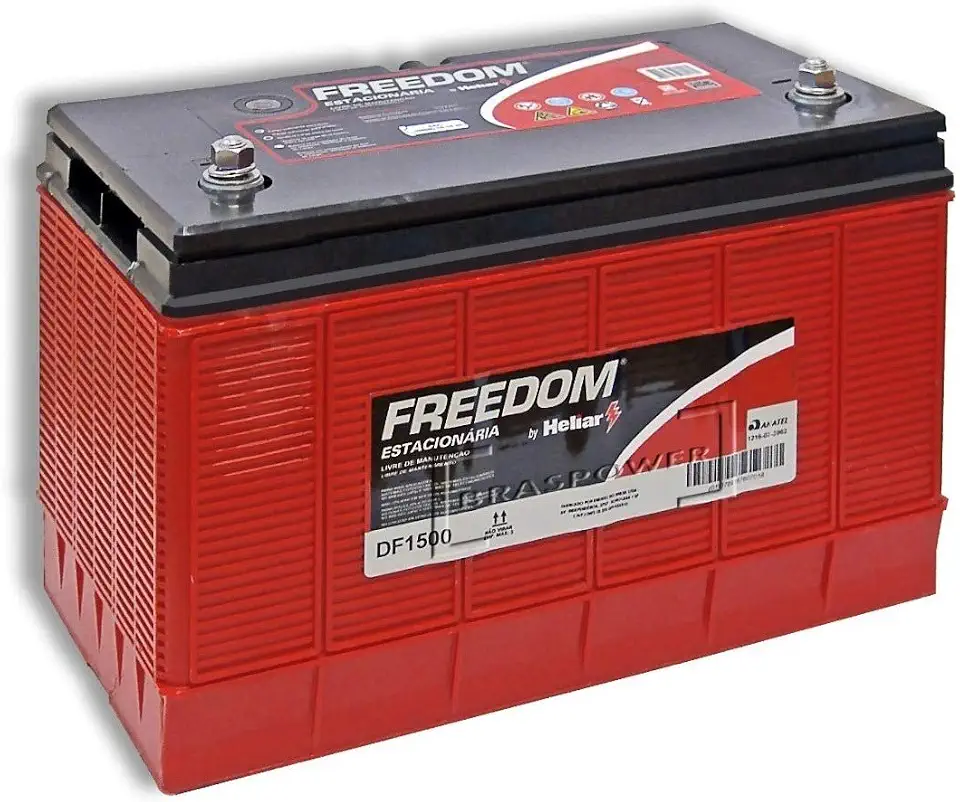 Bateria Estacionária Freedom DF1500, 12V 93Ah, Livre de Manutenção, Alta Performance para Nobreaks e Energia Solar