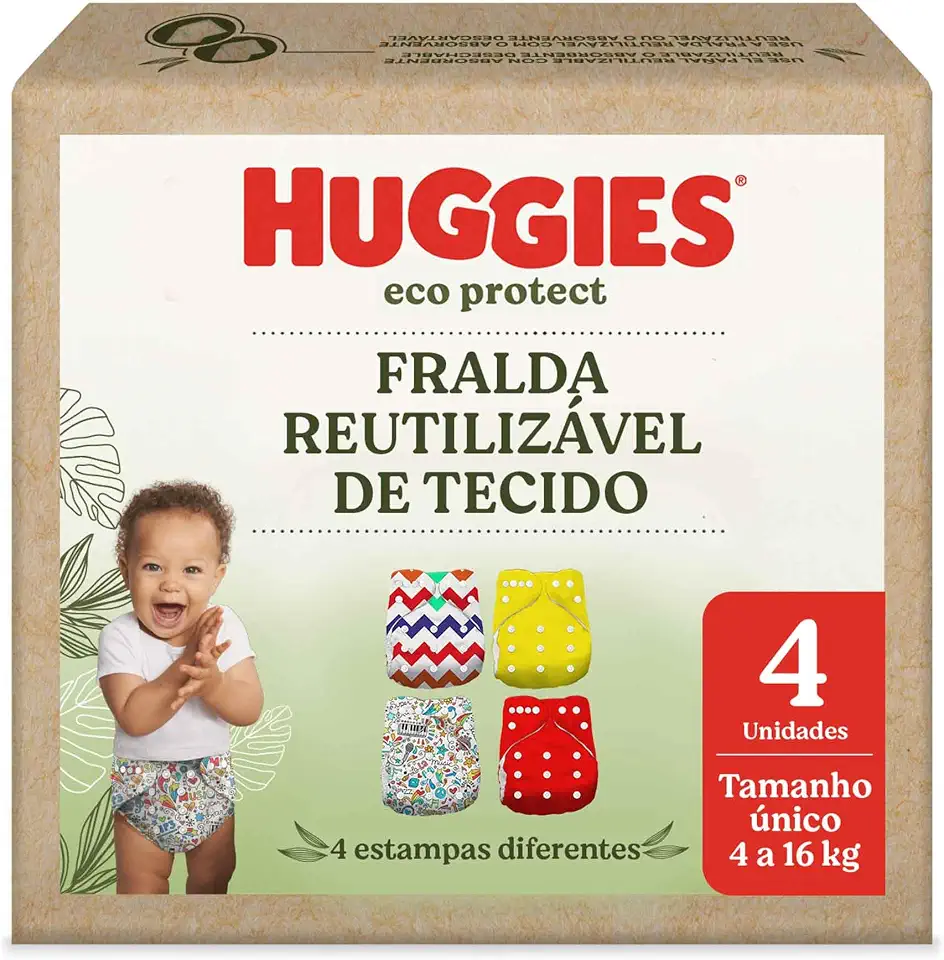 Huggies Fralda Reutilizável Eco Protect Tam. Único - 4 un