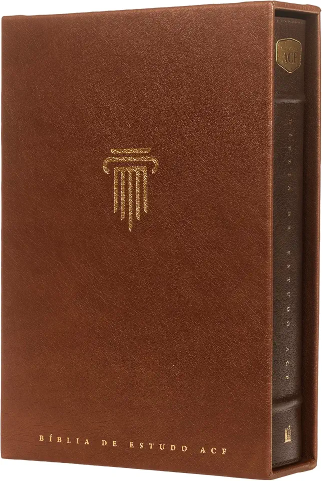 Bíblia de Estudo ACF, Capa luxo marrom | Com comentários da King James Study Bible