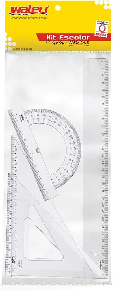 Conjunto para Desenho 1 grau New Line Cristal Waleu, Multicor