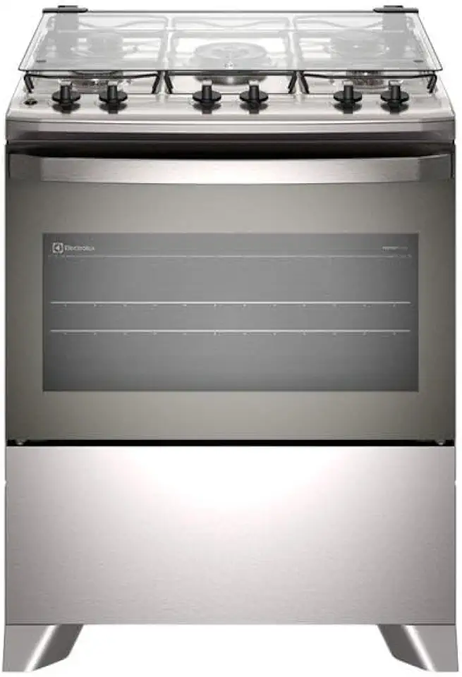 Fogão 5 Bocas Electrolux Inox Cinza Efficient FE5IG