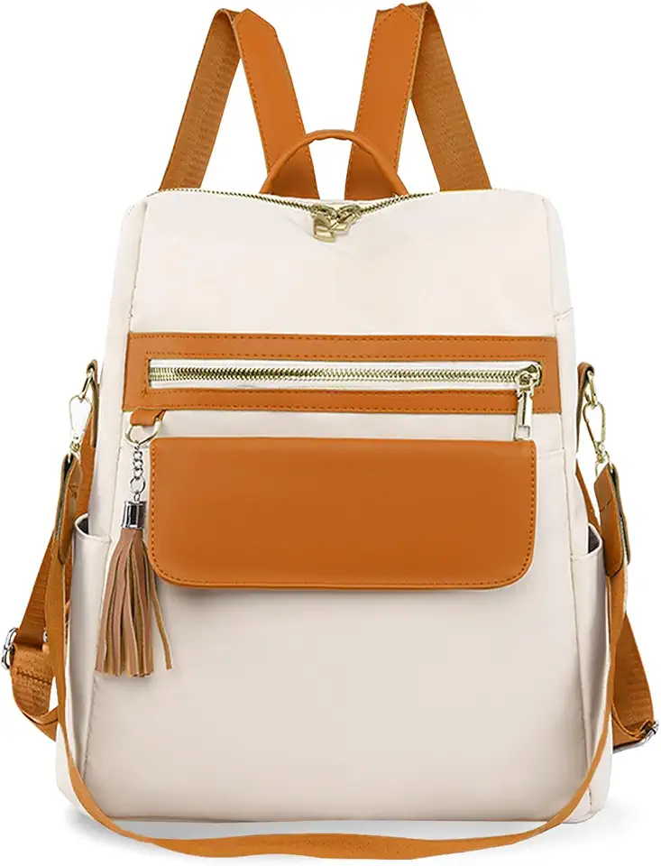 Mochila Feminina Impermeável Antifurto Universitária - Bolsa Grande com 6 Bolsos, Alça Ajustável e Design Moderno, Ideal para Trabalho, Faculdade e Viagens