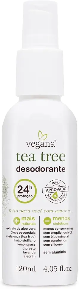 Vegana Desodorante Corporal Tea Tree 120ml, VEGANA