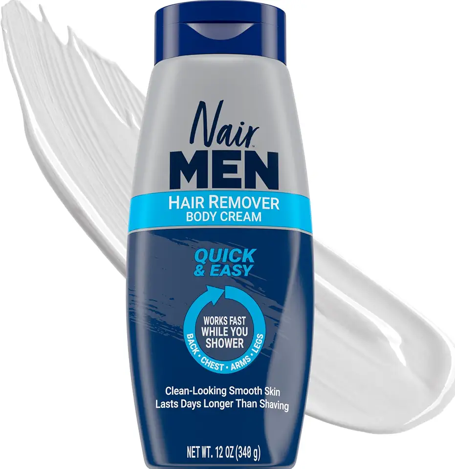 Nair Creme corporal masculino, removedor de pelos corporais, 340 g