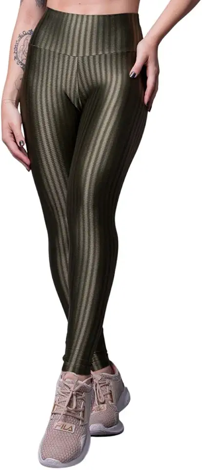 Calça Legging Bella Fiore New Zig Feminina Poliamida Academia Malhar
