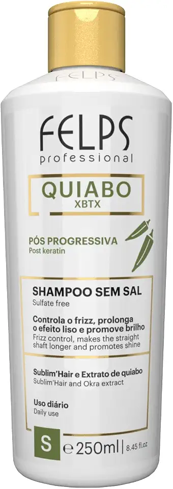 Felps Quiabo Xbtx Pós Progressiva Shampoo 250Ml, Felps Professionnel, INCOLOR