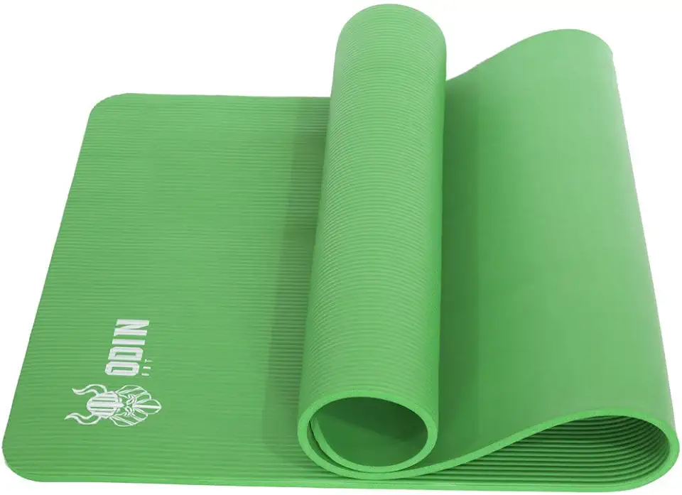 Tapete de Yoga 10mm mat pilates exercício Ioga NBR Macio 180 x 61 Odin Fit (Verde)
