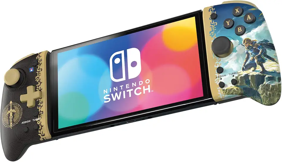 Controle Ergonômico HORI Split Pad pro Compacto Edição Legend of Zelda para Nintendo Switch (Modo Portátil) Licenciado Oficialmente pela Nintendo