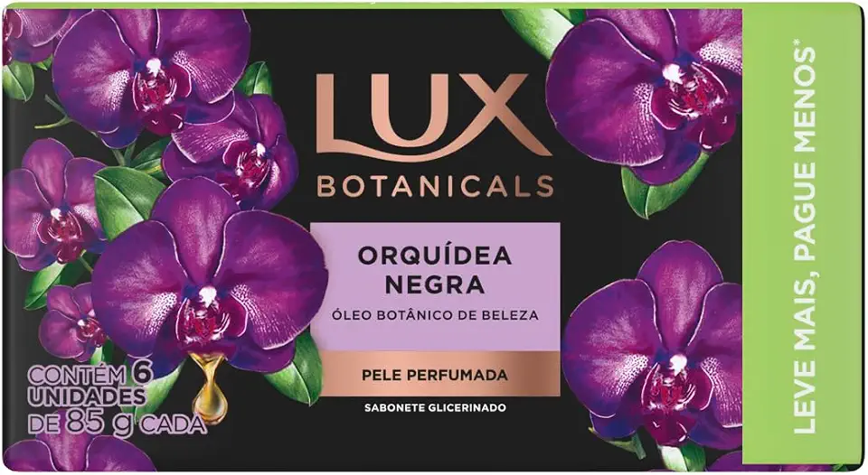 Lux Pack Sabonete em Barra Botanicals Orquídea Negra 6 Unidades de 85g