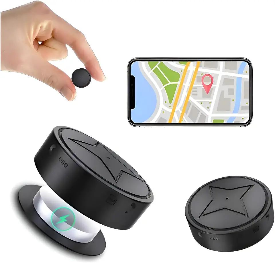 GPS Veicular Mini Portátil 4G com Aplicativo | Rastreador Automotivo com Localização em Tempo Real e Alerta Antifurto | Ideal para Carro, Moto, Caminhão, Pets e Objetos