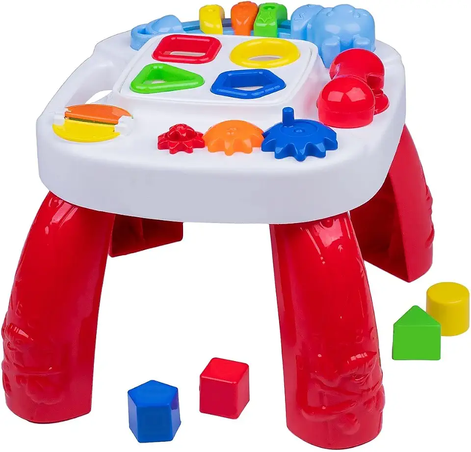 MESINHA DIDATICA INFANTIL COM ATIVIDADES - VERMELHO