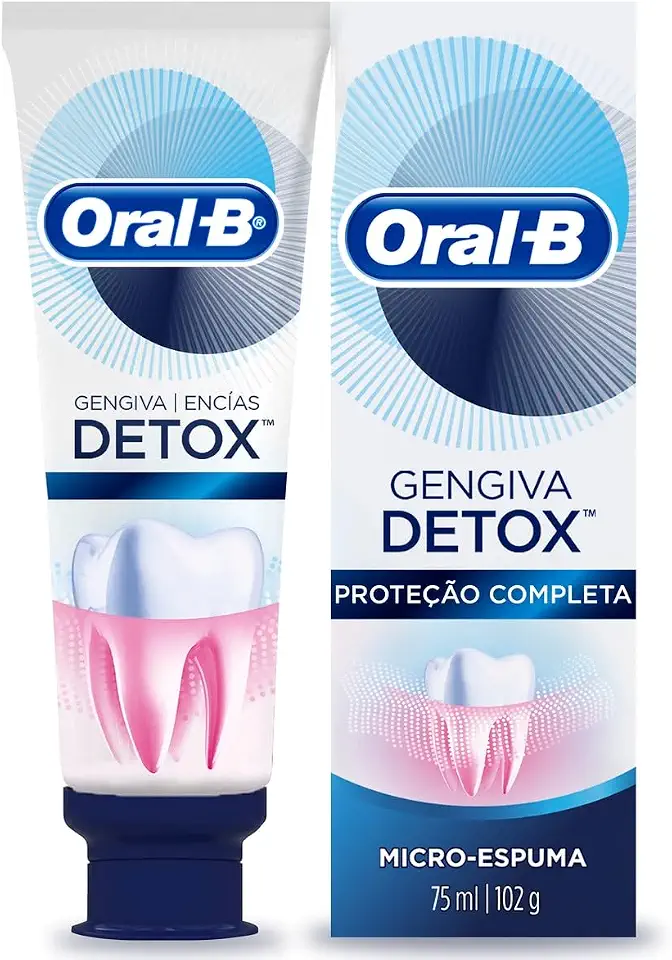 Oral-B Pasta de Dente Gengiva Detox Proteção Completa 102g, 1 Unidade