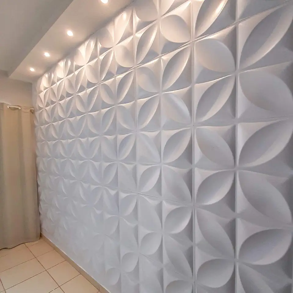 Kit com 25 Placas 3D AutoAdesivas Revestimento de Parede Primavera 50x50cm 6,25m²