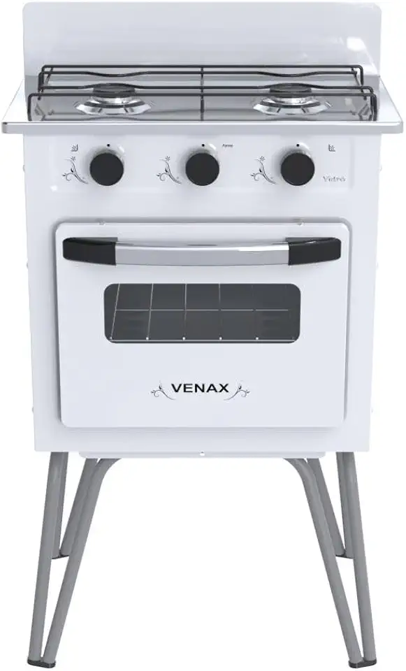 FOGAO A GAS GEMINI 2 Q VETRO BRANCO GAS GLP