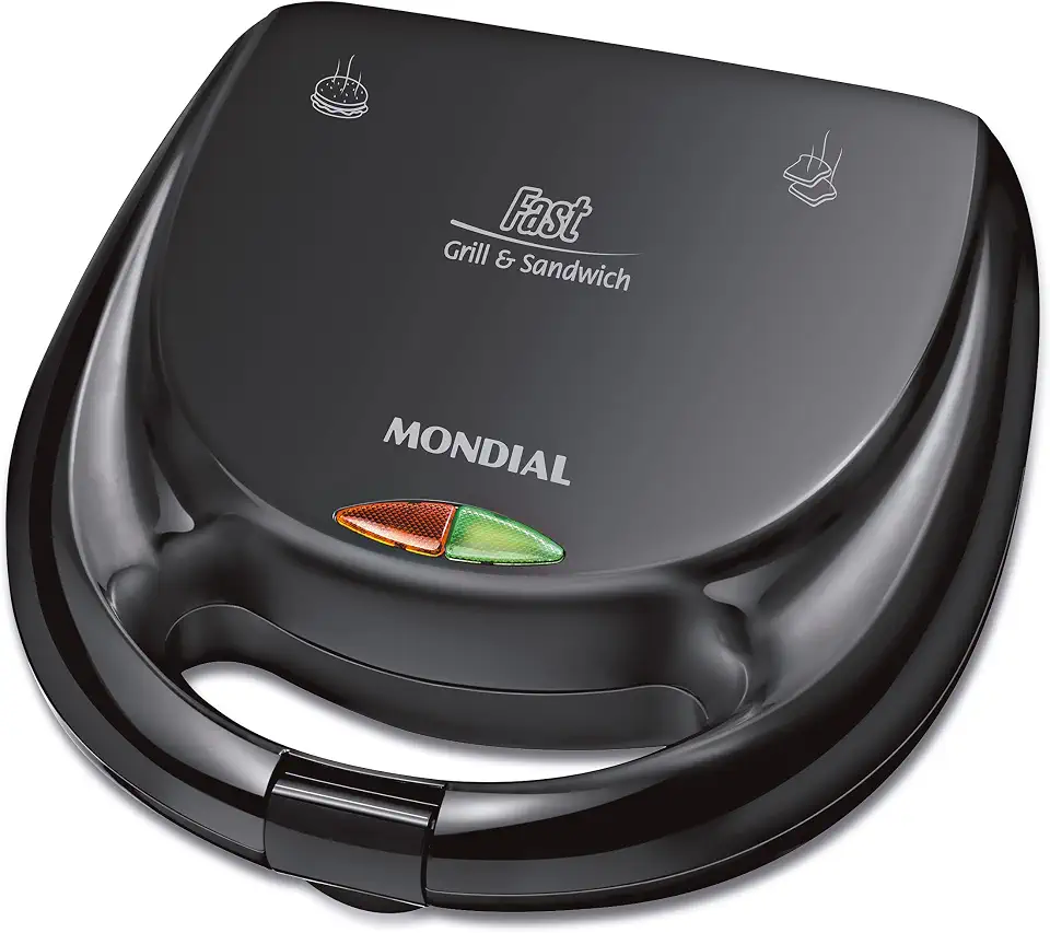 MONDIAL Sanduicheira Fast Grill & Sandwich, Preto, 750W, 110V - S-12