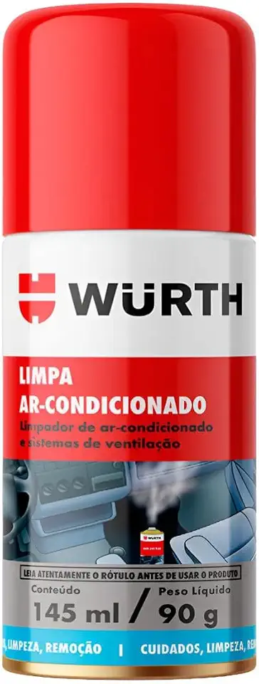 Higienizador Limpa Ar Condicionado Wurth Carro Novo 145m