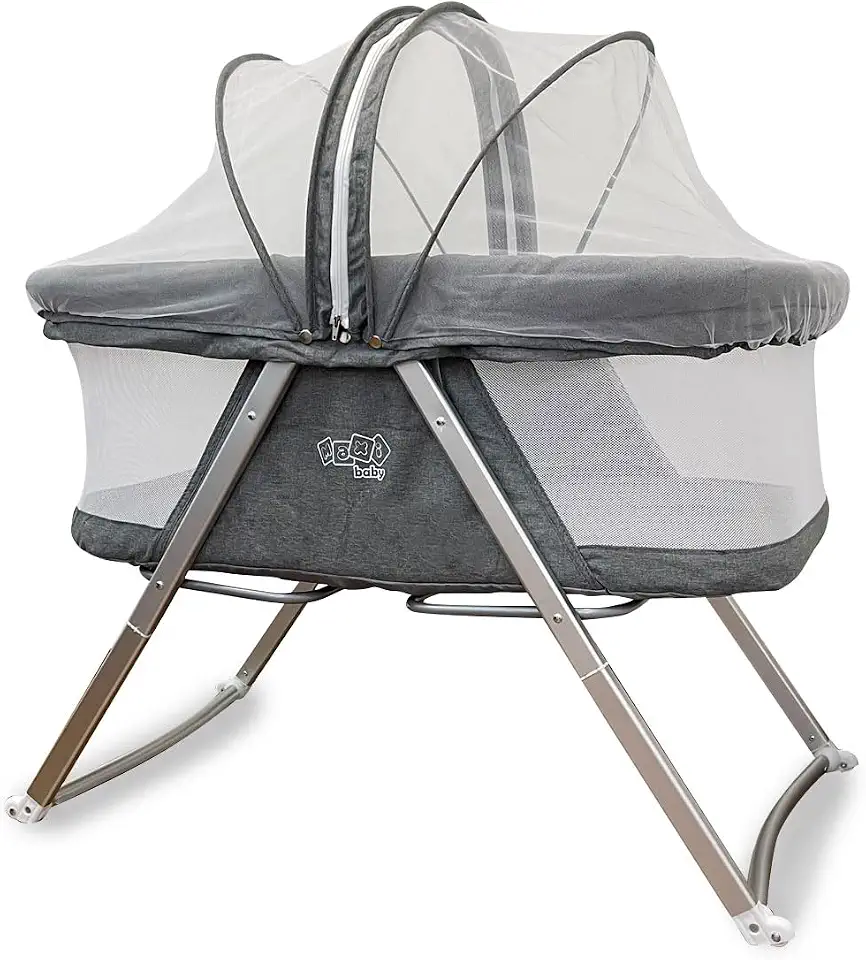 Berço Moisés Portátil Com Balanço Comfy 9kgs Cinza - MaxiBaby