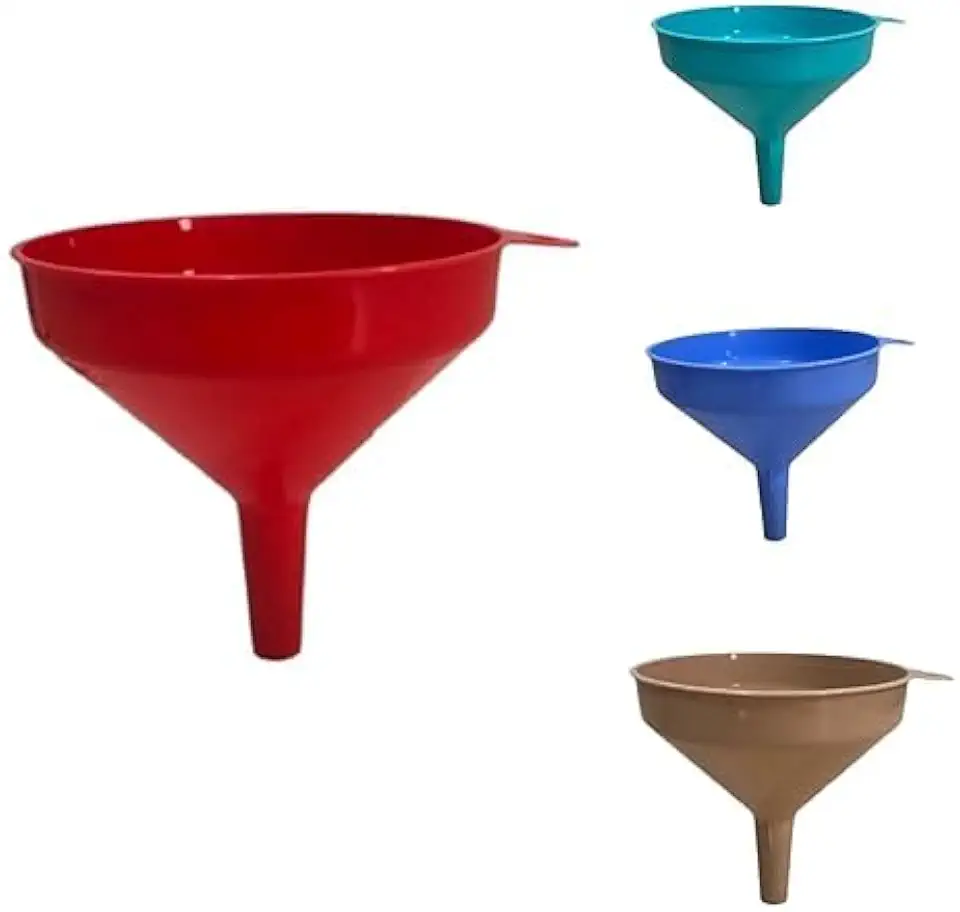 Funil de Plástico Multiuso 13,5cm para Cozinha – Ideal para Líquidos, Óleo, Leite e Grãos – Encaixe Perfeito em Garrafas – Resistente, Leve e Fácil de Limpar (Cores Sortidas)