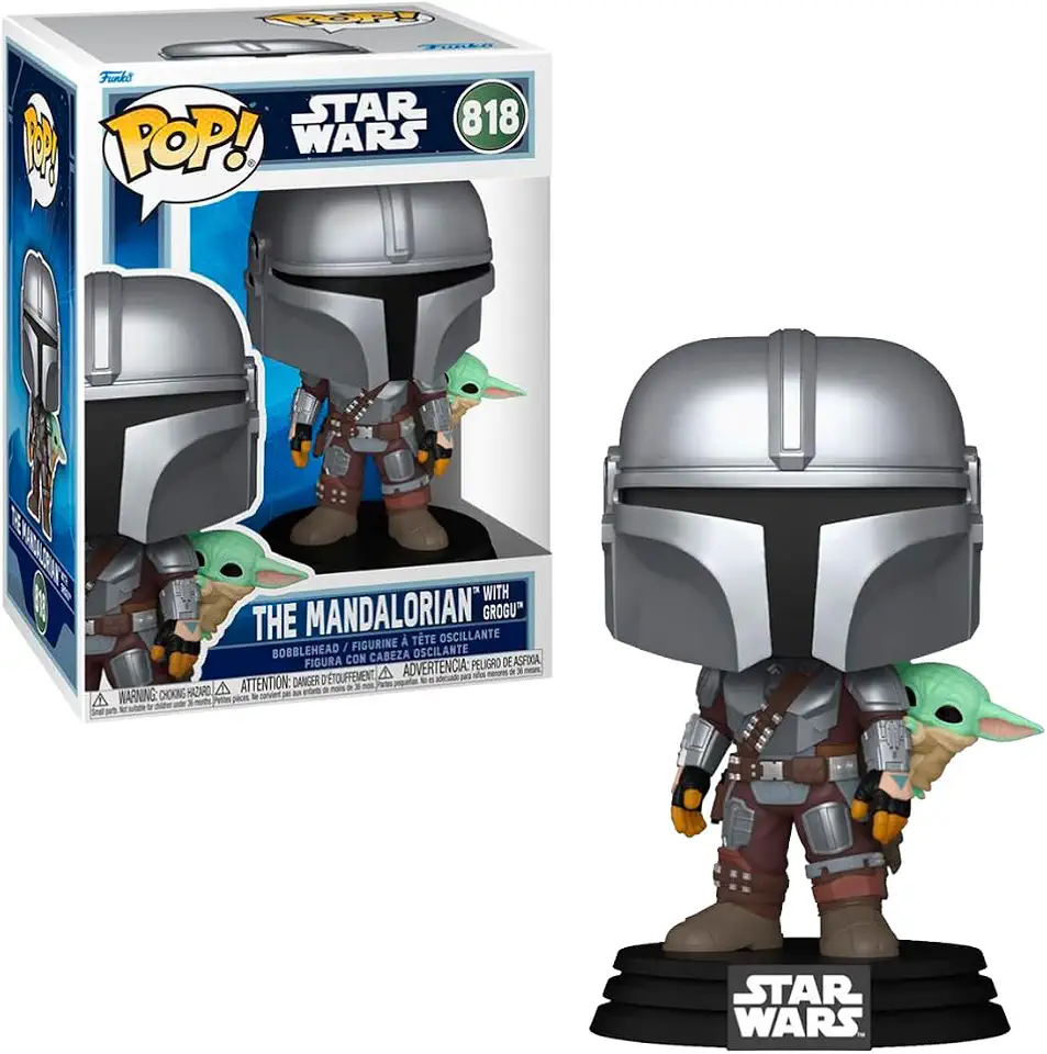 Candide, Boneco, Funko POP! Mandaloriano com Grogu, Star Wars: Mandaloriano e Grogu - 11 cm