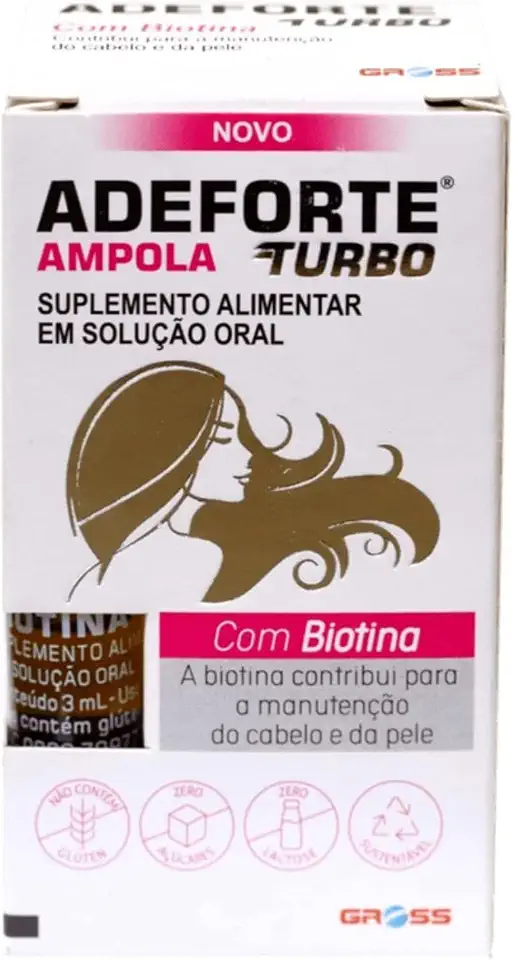 Adeforte Turbo Biotina Liquida Para Cabelos Fortes