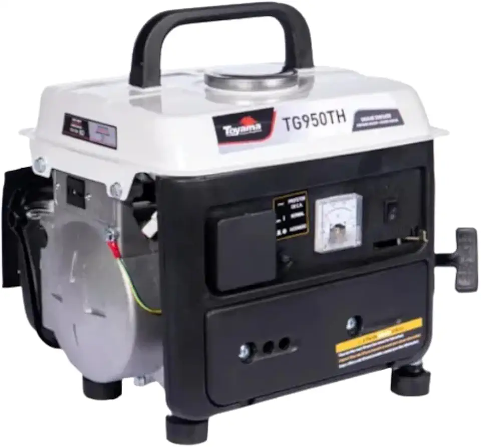 GERADOR TOYAMA GASOLINA TG950TH 2 TEMPOS MONOFASICO 220V 850W PARTIDA MANUAL COM CARREGADOR DE BATERIA