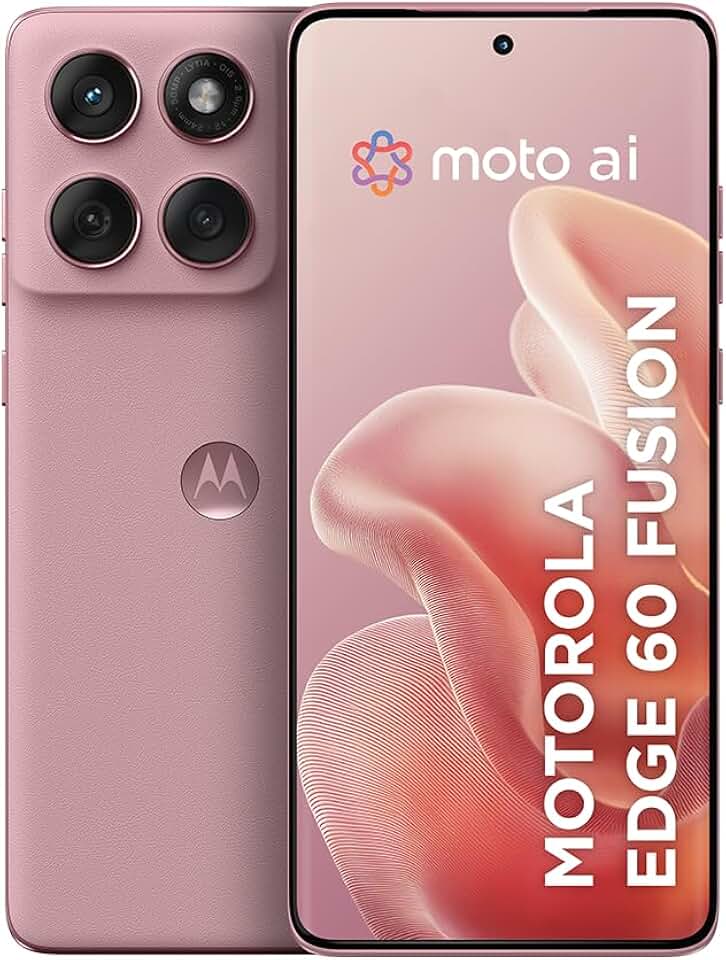 Smartphone Motorola Edge 60 Fusion 5G - 256GB 16GB (8GB RAM+8GB Ram Boost) 50MP Sony AI Camera IP68 NFC - Rosa