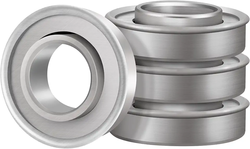 XiKe 4 peças ID 5/8" x OD 1-3/8" rolamentos de esfera flangeada, substitui para cortador de gramado, carrinhos de rodas, carrinhos de jardim, roda de caminhões de mão e mais.