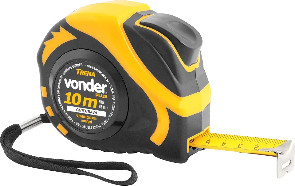 Vonder Plus Trena Curta De Aço Autotrava 10 M X 25 Mm