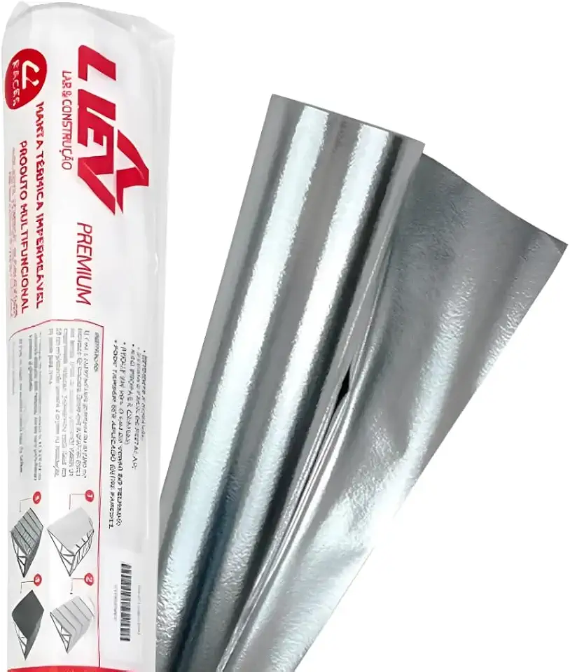 Manta Térmica Foil De Subcobertura Dupla Face 10m² Telhado Cobertura Isolamento Térmico