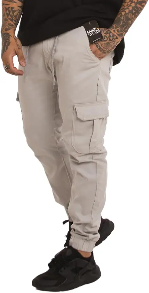 Calça Cargo Jogger Jeans Masculina Com Elástico Qualidade