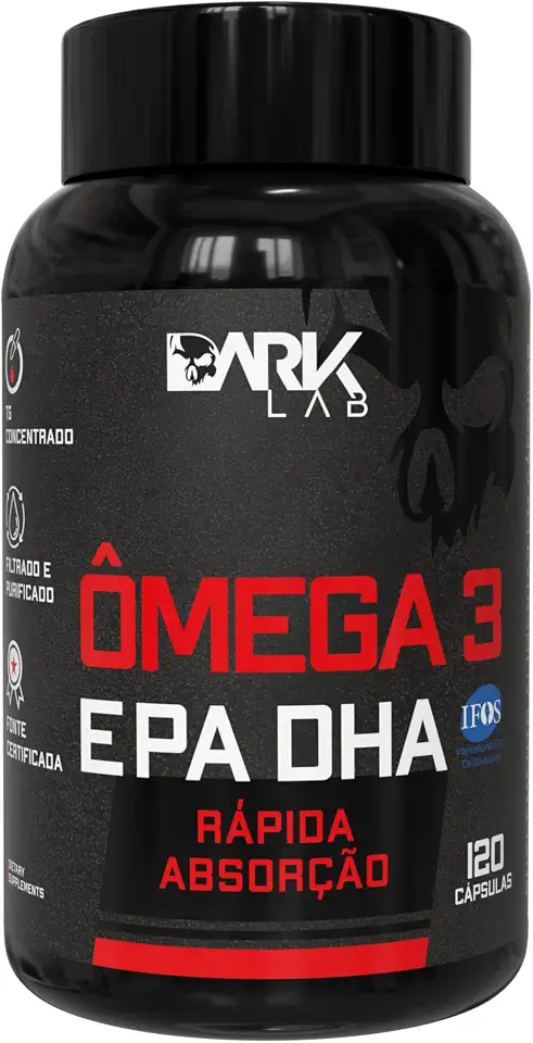 Suplemento Ômega 3 EPA DHA, Dark Lab, 120 Cápsulas