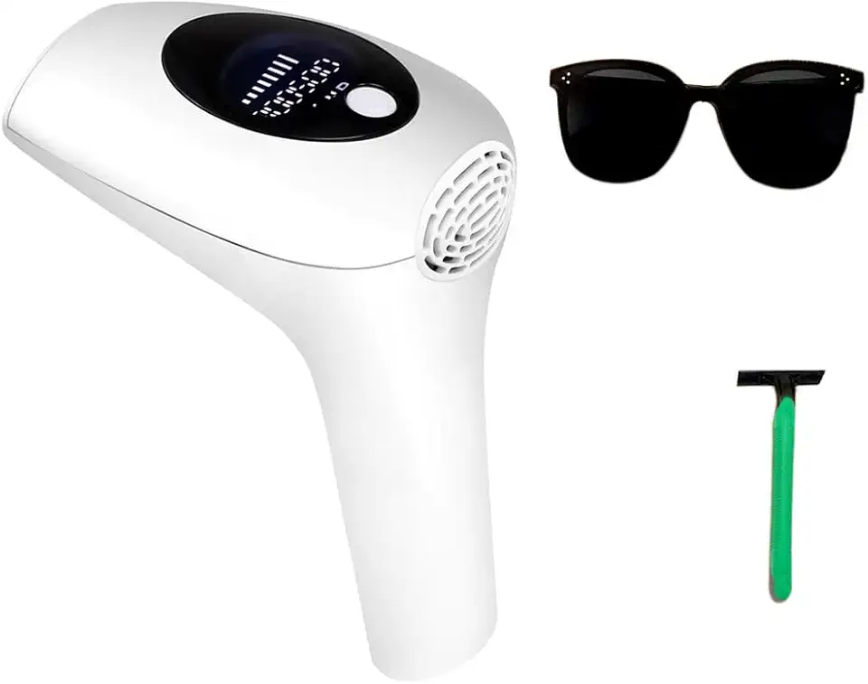Depilador a Laser IPL Portátil, 900.000 Disparos, Luz Pulsada, Branco