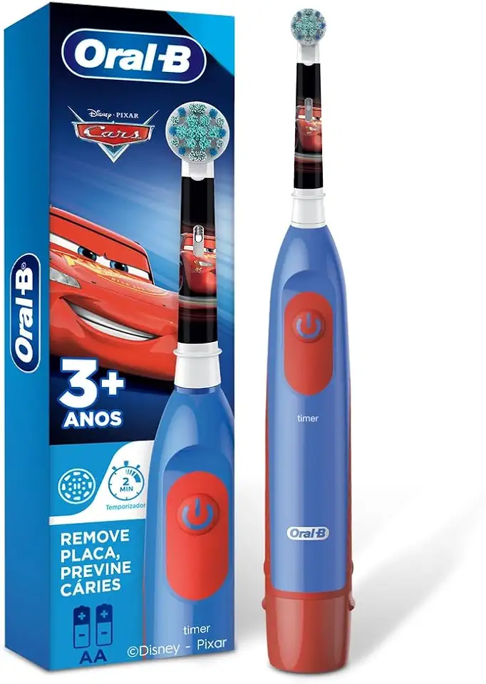 Oral-B Escova de Dente Elétrica Infantil Disney Carros, 1 Unidade