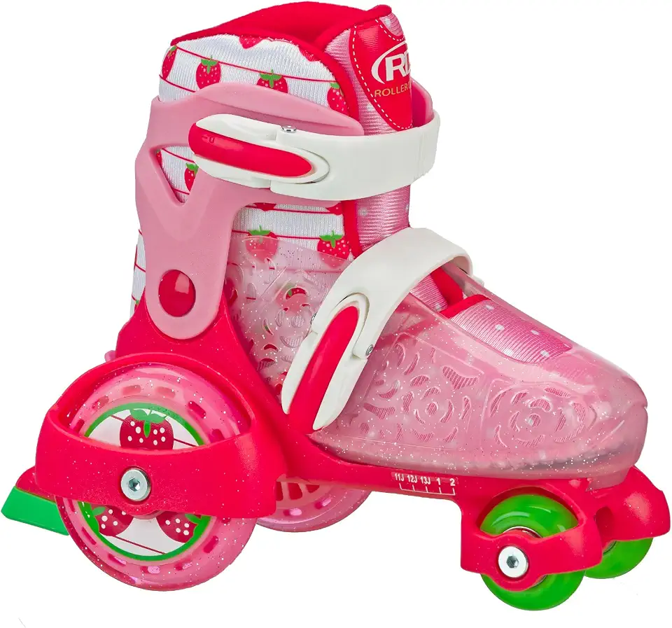 Patins divertidos para iniciantes da Roller Derby, tamanho ajustável, patins para crianças, meninos, meninas