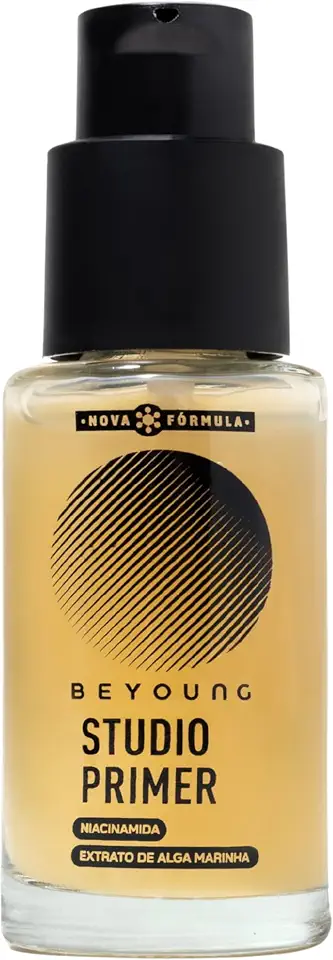 Beyoung Studio Primer Incolor 30ml – Fixa a Maquiagem, Reduz Poros e Controle de Oleosidade com Niacinamida e Alga Marinha