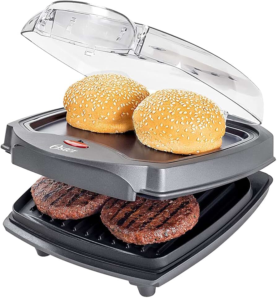 Grill Elétrico Oster Burguer 2 em 1 com Estufa, 110V, 1200W, OGRL500