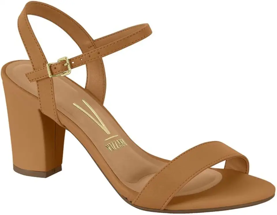 Sandália Feminina Salto Quadrado Mini Glitter Dourado Vizzano 6262.474
