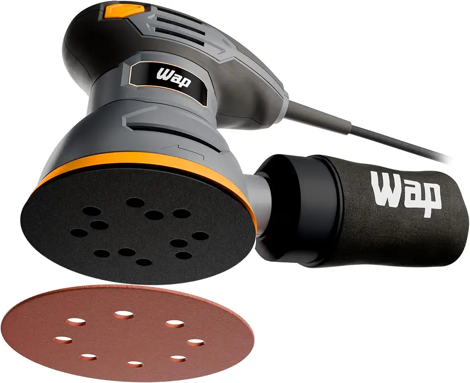 WAP Lixadeira Roto Orbital WF LR01 com Coletor de Pó Removível, Rolamentada, Empunhadura Emborrachada, 125mm 300W 220V