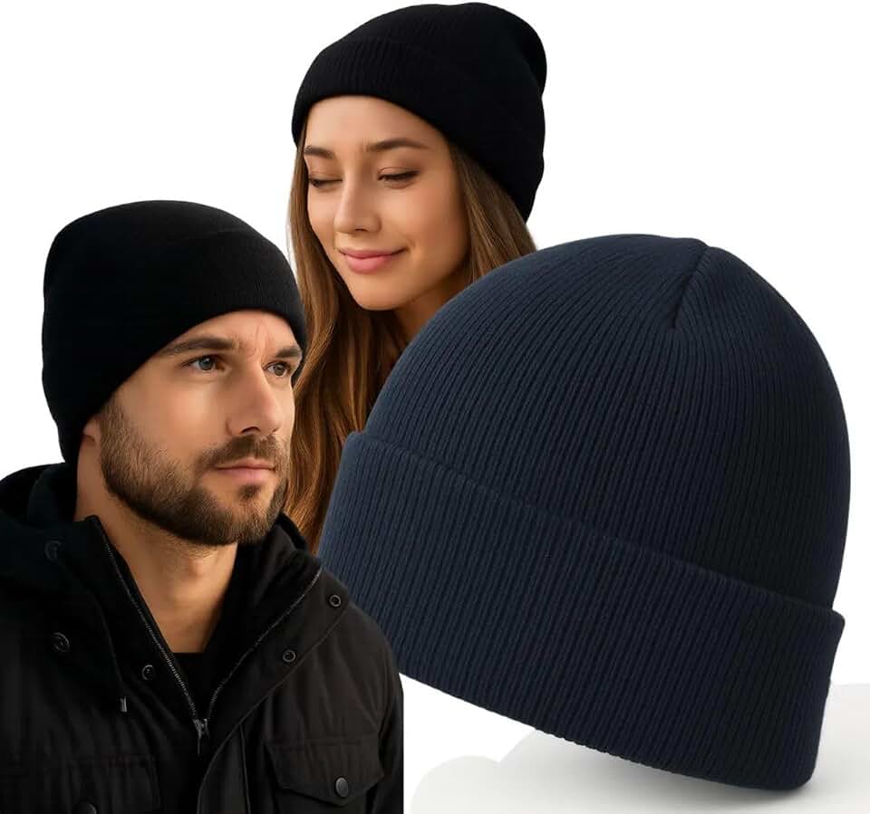 Gorro Touca de Lã Premium Unissex para Inverno, Adulto, Confortável e Quentinho para Dias Frios, Estilo Clássico Casual - Cor Preta Lisa Original