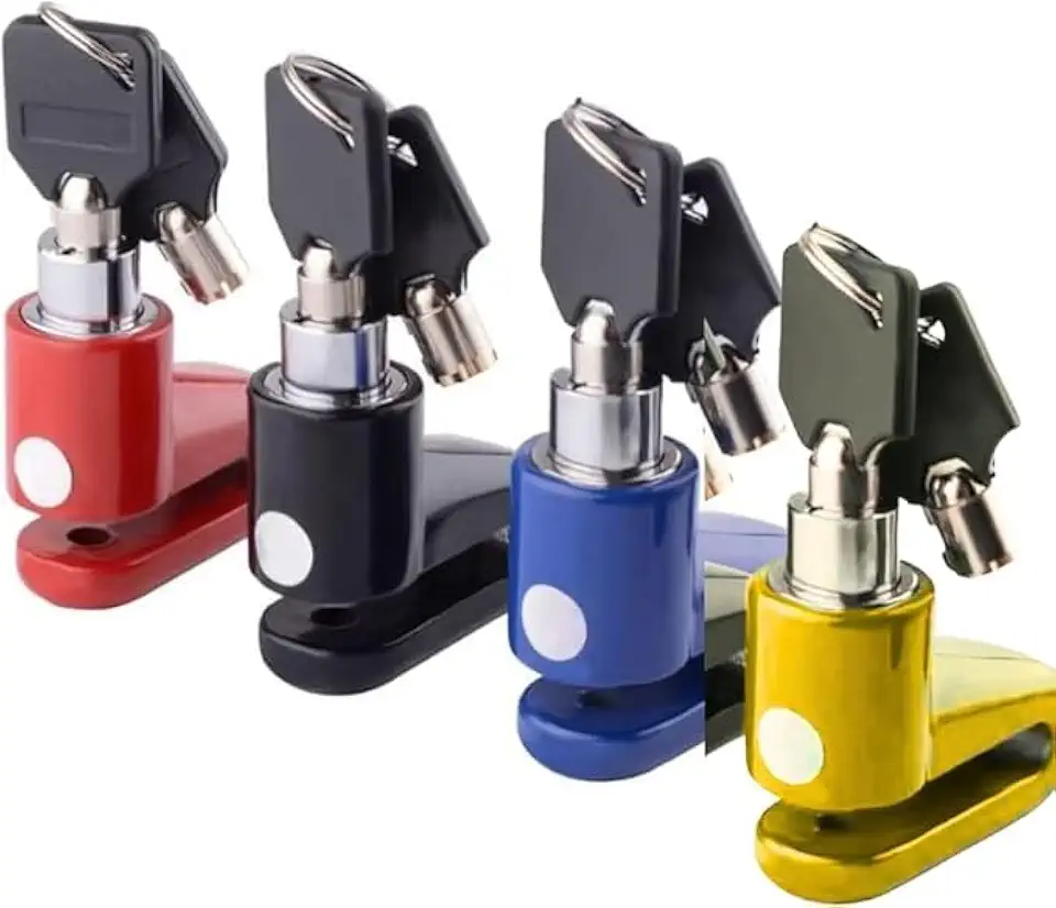 Cadeado Trava de Disco Universal para Moto e Bicicleta Antifurto, Segurança para Freio a Disco, Alumínio Resistente, com 2 Chaves