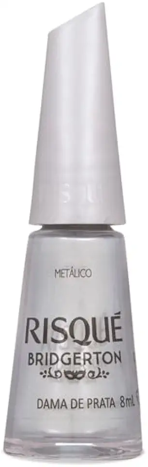 Esmalte Prata Risqué Bridgerton Dama de Prata Metálico 8ml