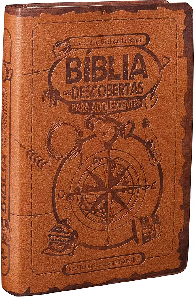 Bíblia das Descobertas para Adolescentes NTLH | SBB | A Bíblia das Descobertas para Adolescentes - Capa em couro sintético, marrom claro: Nova Tradução na Linguagem de Hoje (NTLH)