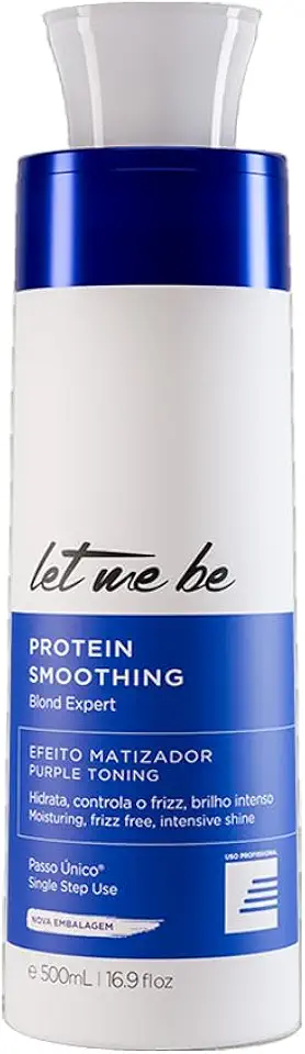 Escova Progressiva Let Me Be Protein Smoothing Blond - Alisamento Capilar Matizador Passo Único para Cabelo Loiro 500ml