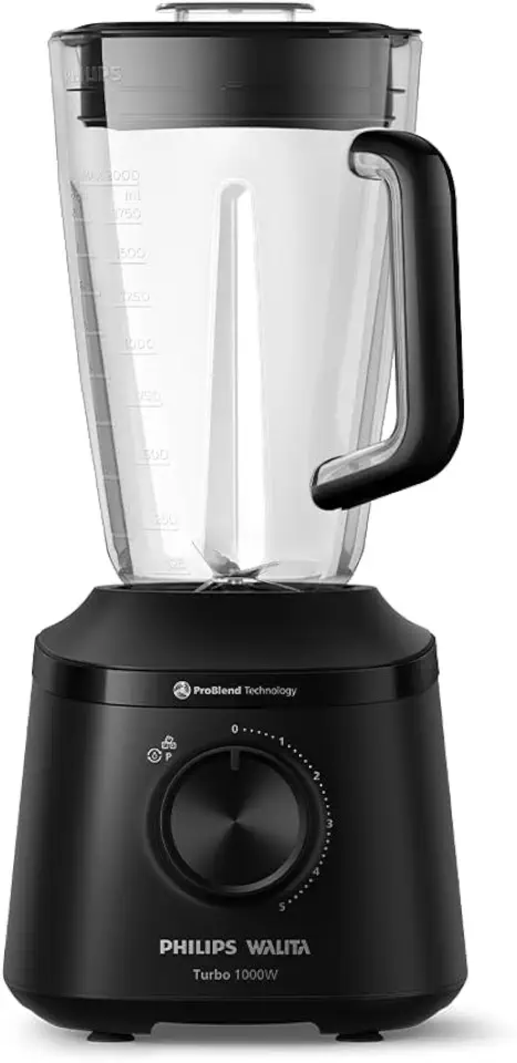 Philips Walita, Liquidificador Série 3000 Turbo, 220V, Preto, 1000W - HR2270/90