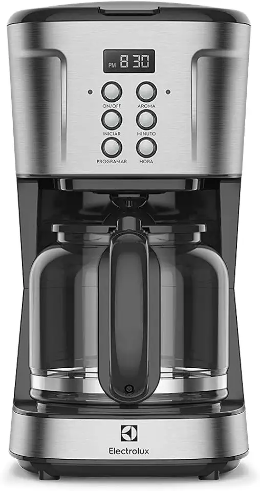 Electrolux Cafeteira Elétrica inox filtro permanente removivel capacidade 1,5L 38 xicaras função timer painel digital desligamento automatico ECM30 cor aço escovado 127v