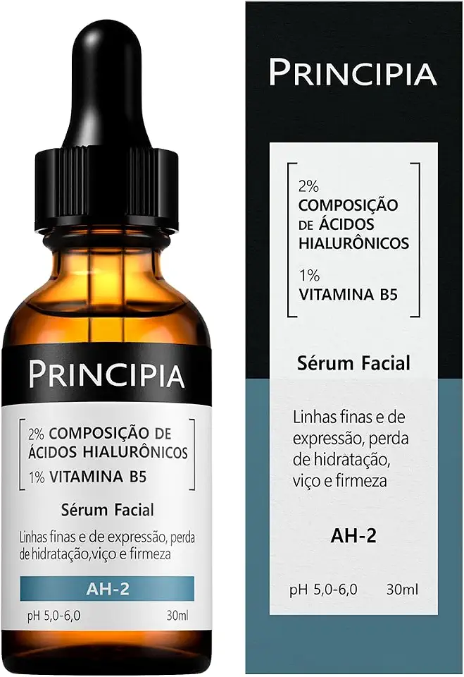 PRINCIPIA, Sérum 2% Ácidos Hialurônicos + Vitamina B5 AH-2- Hidratante Antissinais com 30ml