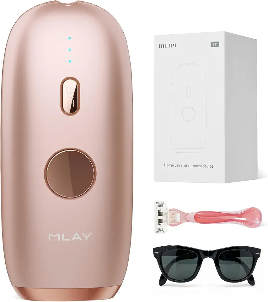 Depilador a Laser IPL MLAY T11 com Certificado ANVISA, Indolor para Uso Doméstico, 14,4J, 3 Níveis de Energia, Redução Visível de Pelos com Uso Contínuo, para Rosto, Axilas e Corpo, Bivolt