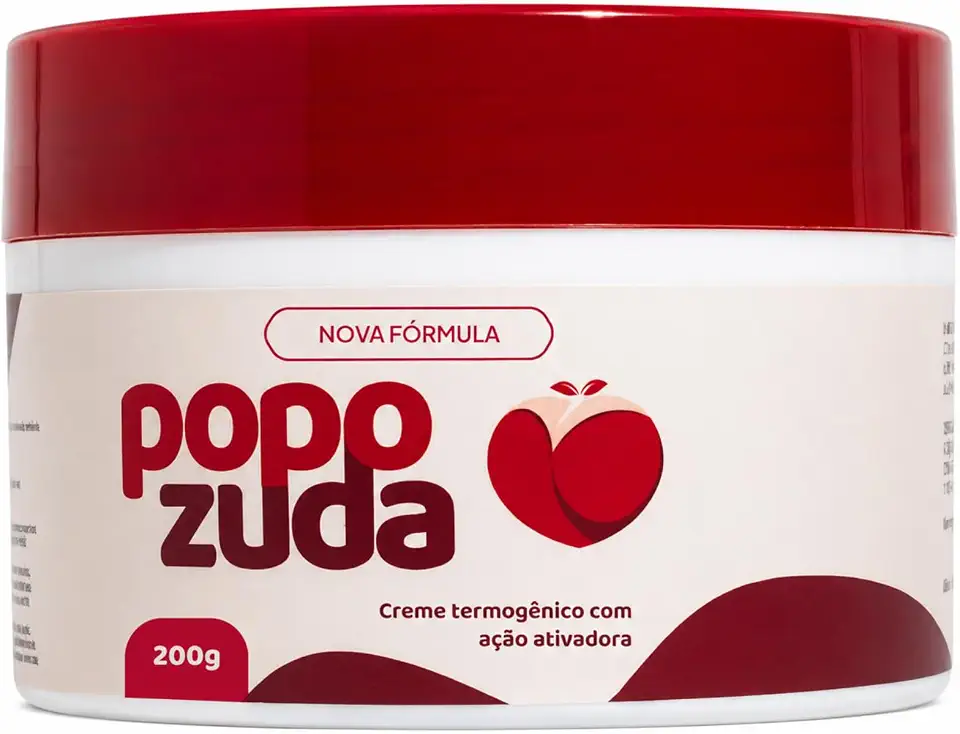 Popozuda Creme Rosa Corporal Anticelulite E Antiestrias | Creme Termogênicom Com Ação Ativadora Nova Formula