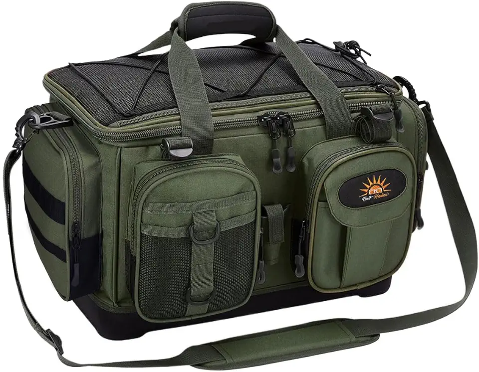 Mochila de Pesca de 50 Litros, Bolsa Transversal de Grande Capacidade, Ideal para Acampamentos e Caminhadas ao Ar Livre