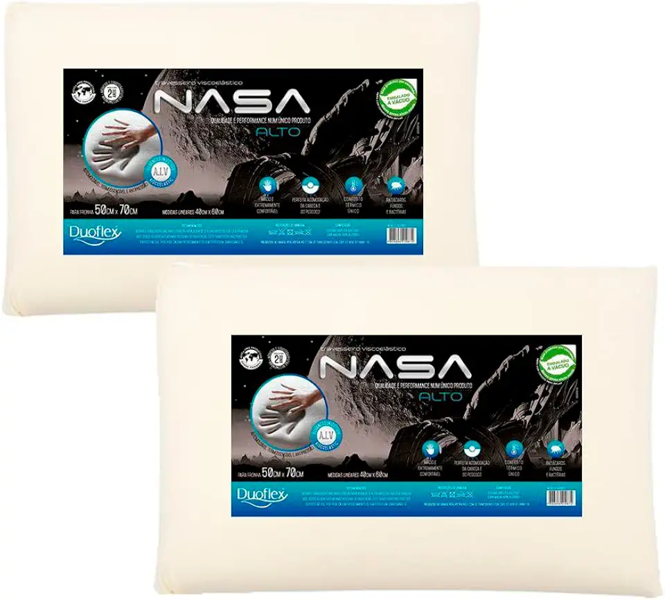 Kit 2 Travesseiros Nasa-X Duoflex